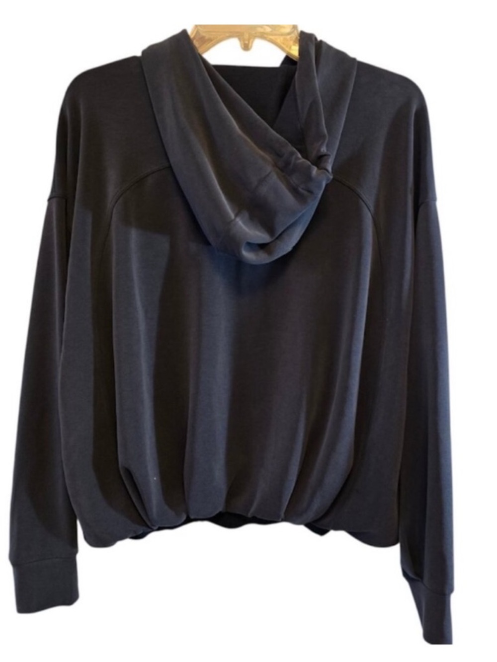 Athleta Seasoft Navy blue hoodie with bubble hem - Large - Picture 6 of 7